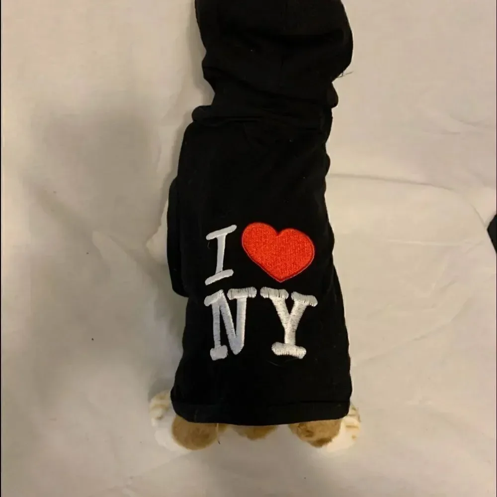 I ❤️ NY Black Doggie Hoodie Sz M